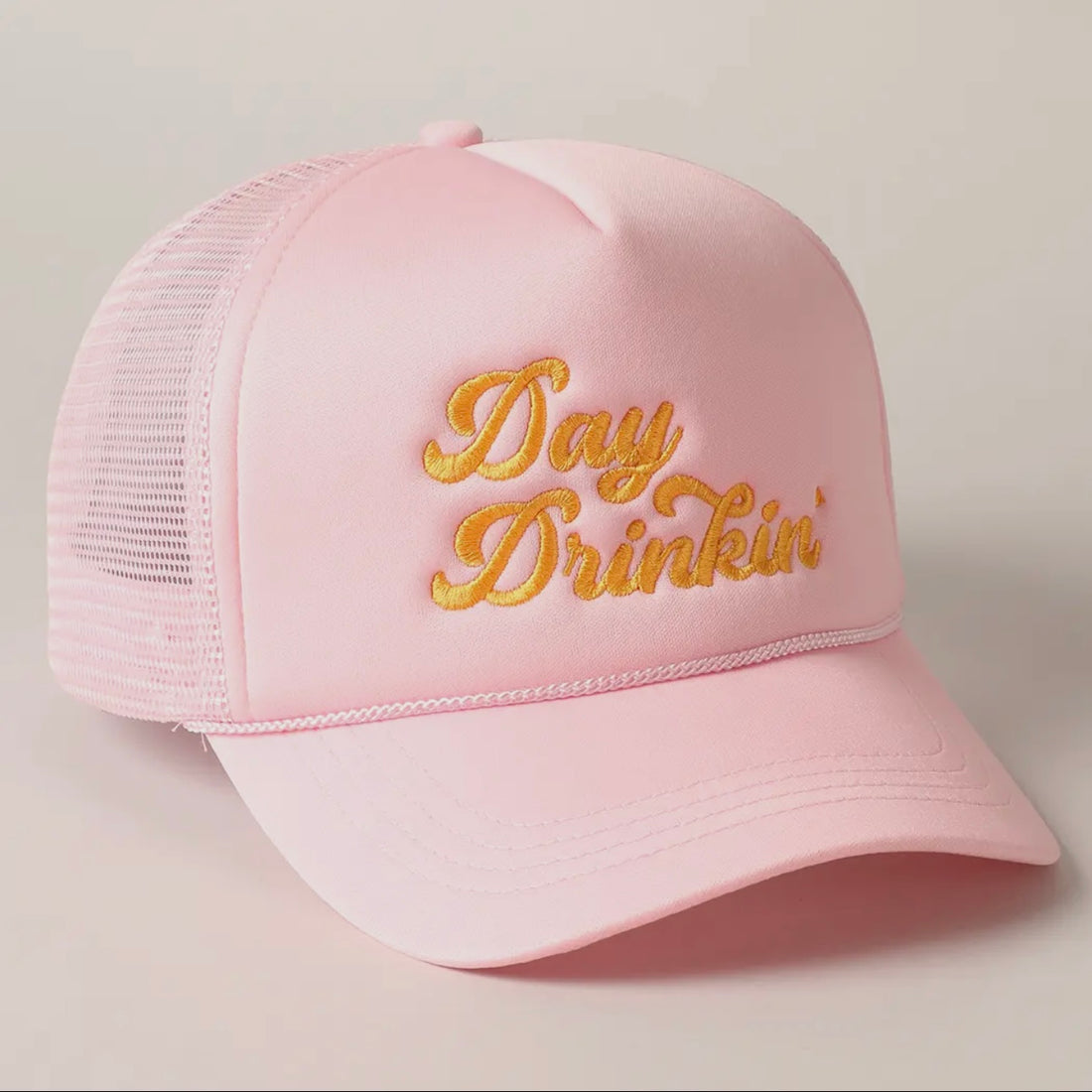 Day Drinking Embroidered Trucker Hat