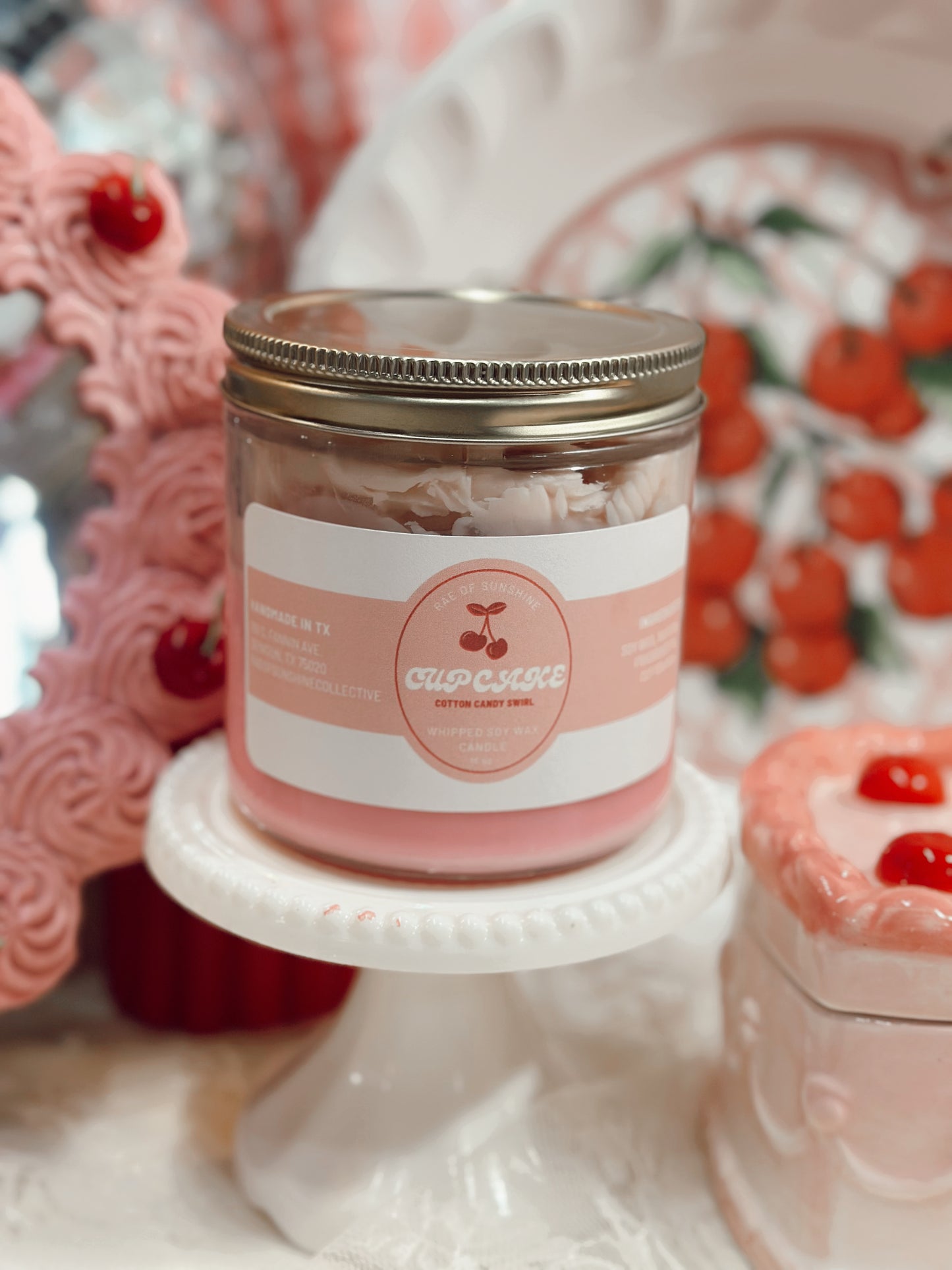 Cupcake Candle - Cotton Candy Swirl